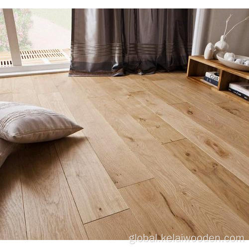 Oak Brushed Wide Click Engineered Flooring Light smoked color engineer oak wood floor Manufactory